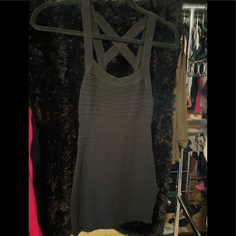 Black backless bodycon dress